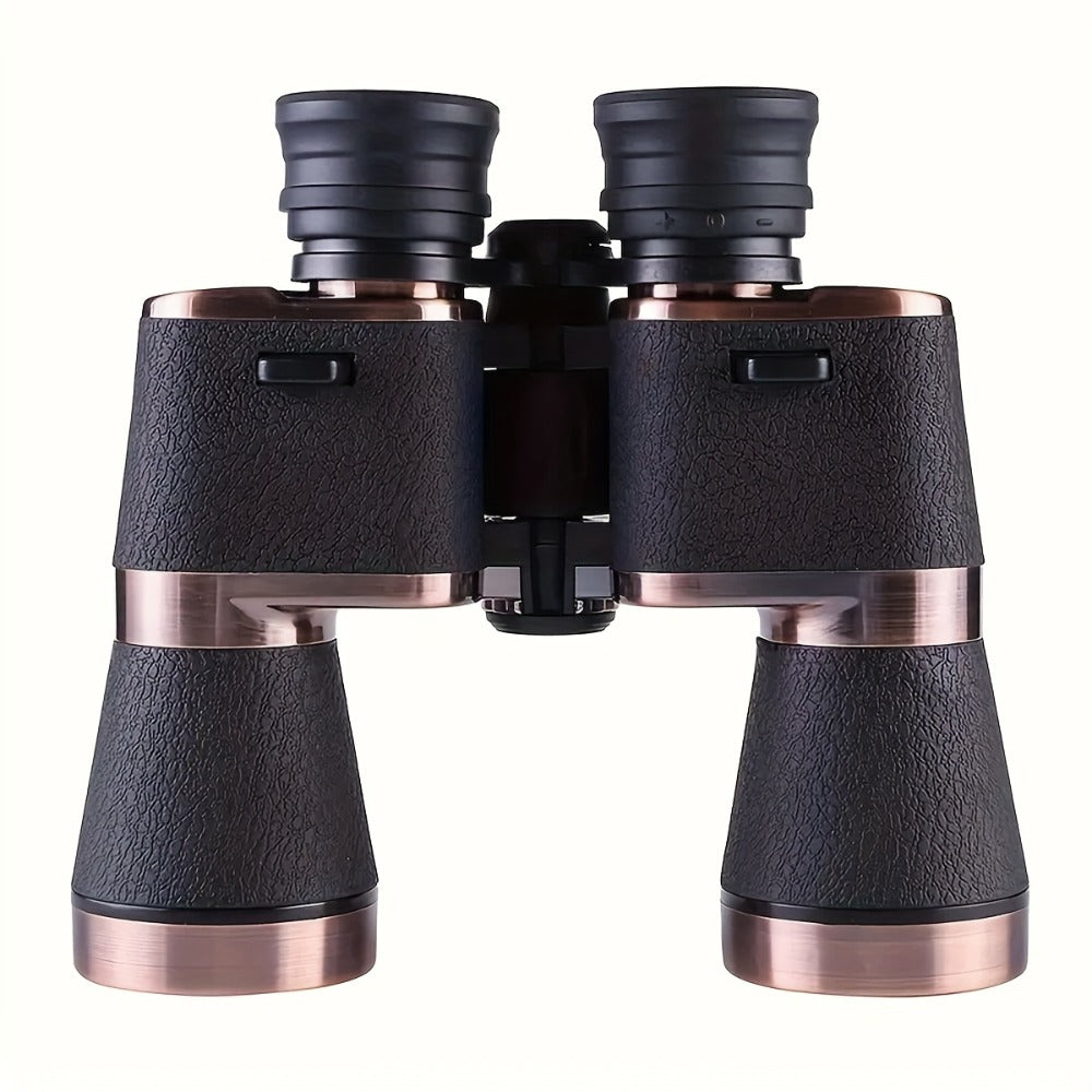 Brown-and-Black 10x50 Binoculars with 26mm Eyepieces, Center Focus Wheel and Textured Hand Grips