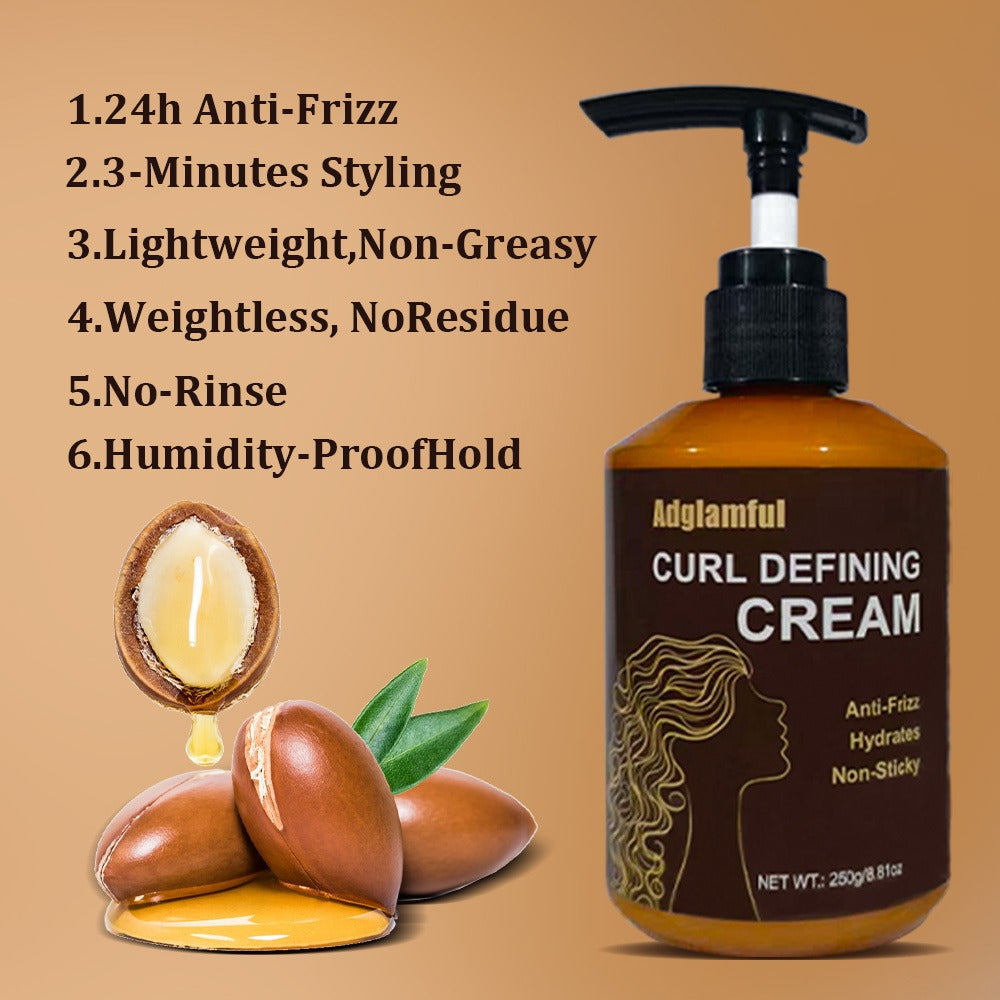 Pump-Bottle Curl Defining Cream with Leave-In Application for Wavy, Curly and Coily Hair Types