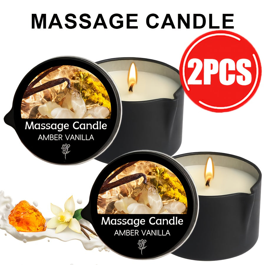 2 oz Massage Oil Candle in 18 Scent and Pack Options Including Jasmine, Lavender, Geranium and Vanilla