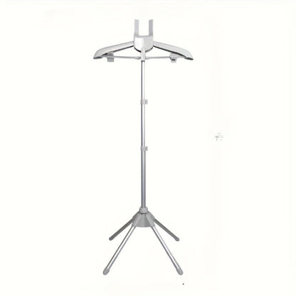 Clothes Drying Rack Foldable Height Adjustable Telescopic Ironing Rack, Aluminum Alloy Garment Rack with 360° Rotating Arm, Multi-Layer Hanging Drying Stand, Space-Saving Laundry Rack for Home Bedroom