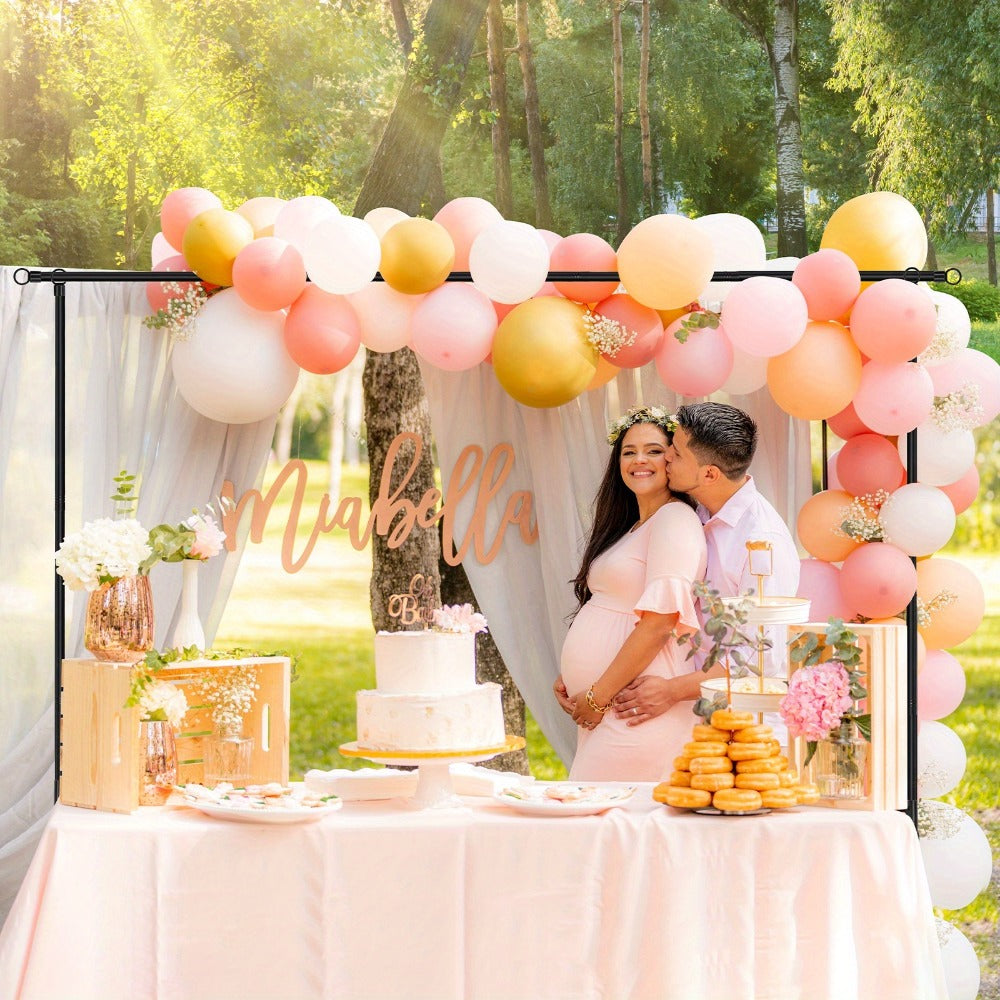 4x8ft Desktop Arch Stand for Photo Booth & Balloon Arrangements - Tool-Free Clip-On Durable Metal Backdrop Arch Frame for Weddings, Birthday Parties, Events & Photography Decoration
