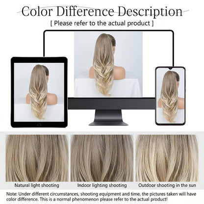 26-Inch Drawstring Wavy Ponytail Extension with Wraparound Clip in Ten Color and Style Options