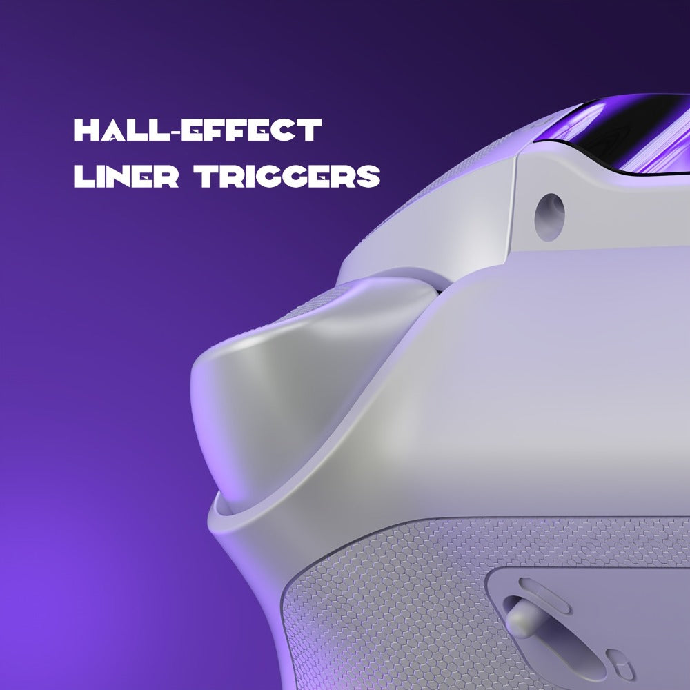 Hall Effect Wireless Gaming Controller V2 White – Interactive Screen, RGB Lighting, Remappable Buttons, 1800mAh Battery with Charging Dock, No Drift for PC Switch iOS Android Steam Deck – Not Compatible with PS or Xbox