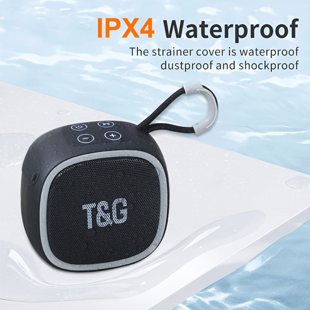 T&G TG659 Mini Bluetooth Speaker IPX4 Waterproof 3W Loud Sound Type-C Rechargeable Wireless Speaker for Pool Party Beach Camping Travel Compatible with Smartphones Tablets TV