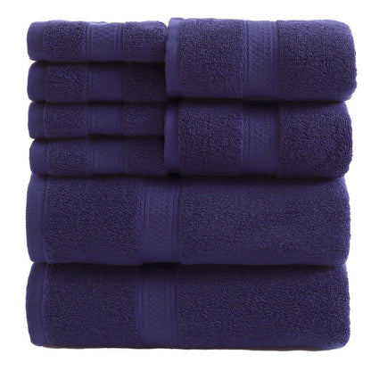 Towel Set 8 or 16 Piece Thickened Bath, Hand and Washcloth Collection in Multiple Solid Colors