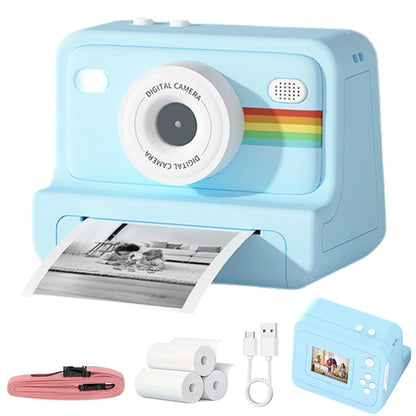 Instant Print Digital Camera with 1-Second Photo Printing | 1080P HD Screen, Selfie & Video Camera, 3 Rolls Paper Included | Portable Travel Camera Gift for Kids, Teens & Adults
