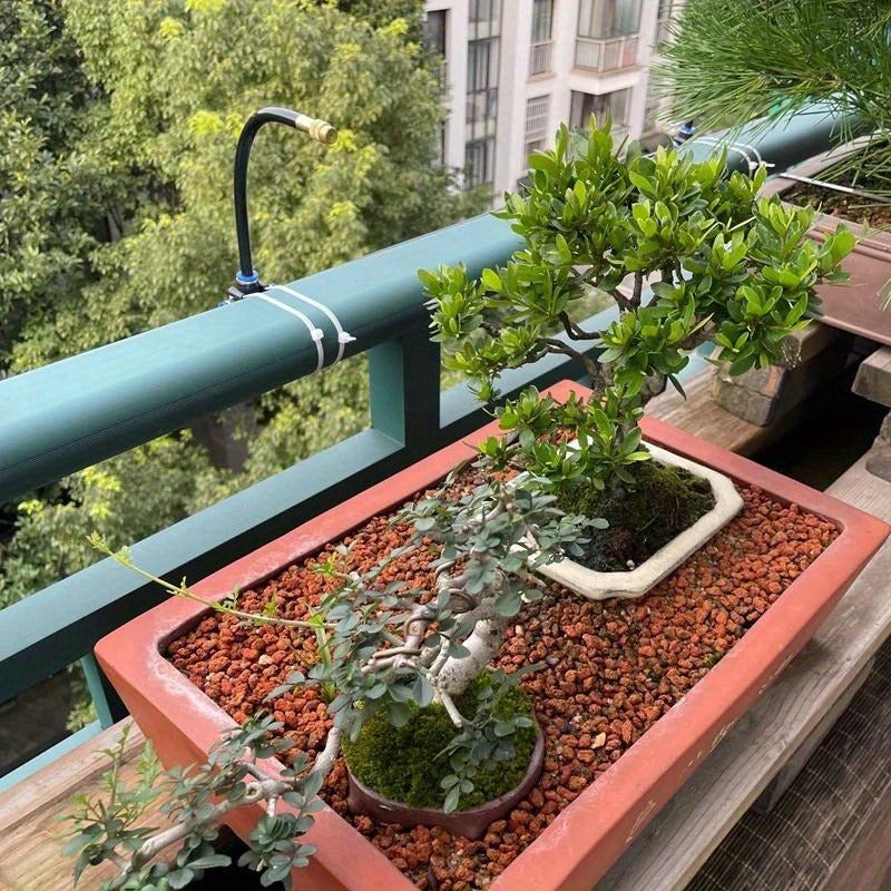 Garden Sprinkler Kit Rotating Copper Nozzle Automatic Irrigation System for Lawn Balcony Misting