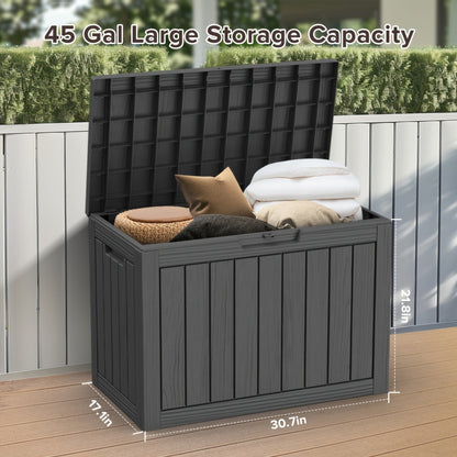 Resin Deck Box 35/45 Gallon – Lockable Outdoor Storage