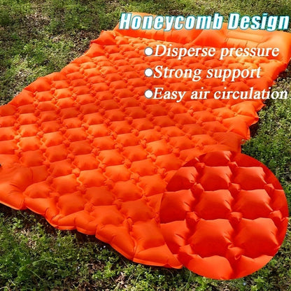 Camping Sleeping Pad Inflatable & Self-Inflating – Ultralight TPU Nylon Mat with Built-In Pump, Single & Double Size for Backpacking, Hiking, Travel