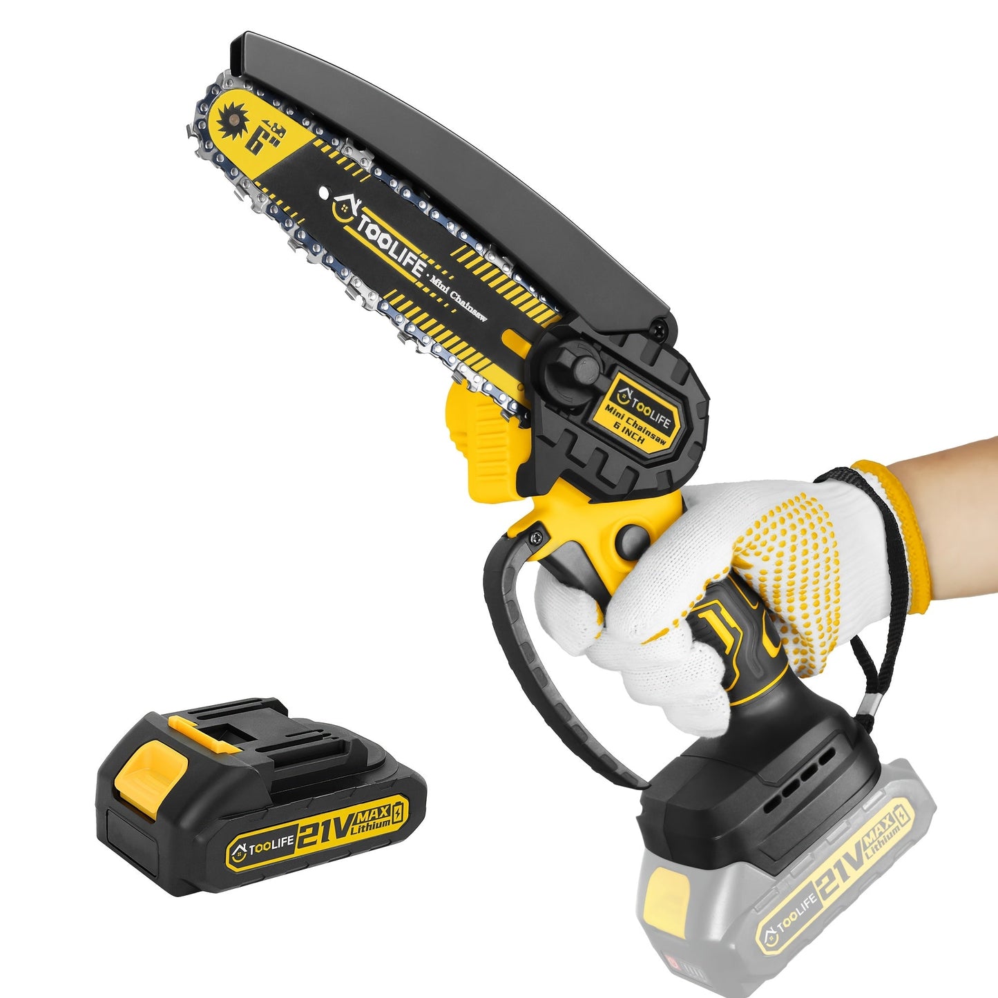 Mini Chainsaw Cordless | Handheld Electric Saw Tree Trimming Wood Cutting