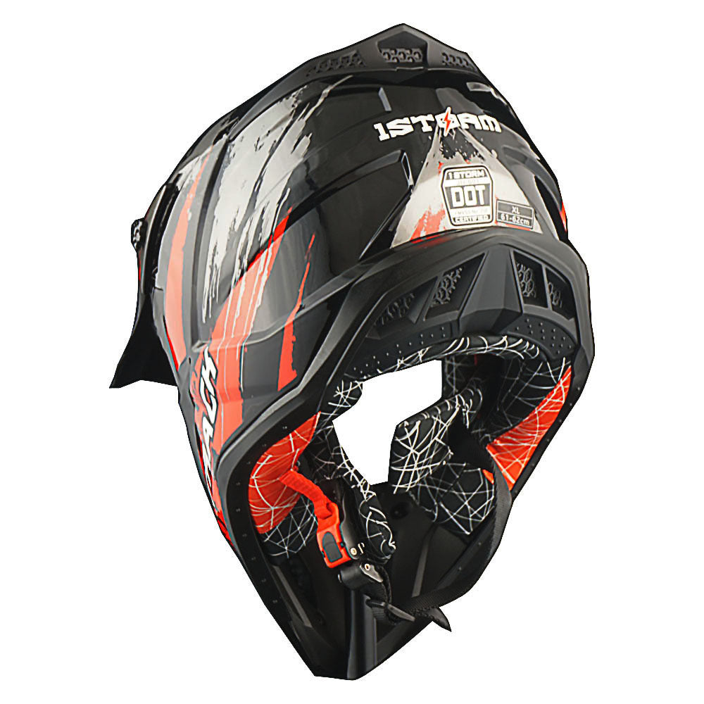 Dirt Bike Helmet Adult Motorcycle ATV Off-Road Track Style Lightweight Aerodynamic Thermoplastic Shell Removable Washable Padding Glossy UV Finish, Multiple Colors XS-XXL