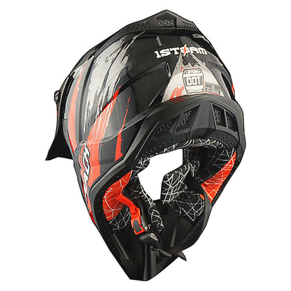 Dirt Bike Helmet Adult Motorcycle ATV Off-Road Track Style Lightweight Aerodynamic Thermoplastic Shell Removable Washable Padding Glossy UV Finish, Multiple Colors XS-XXL