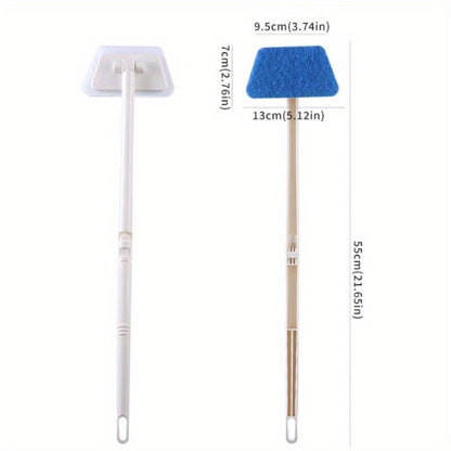 Cleaning Brush Set 16pcs All-Purpose Deep Clean System | 2-in-1 Bath Scrubber & Window Squeegee with 22" Extendable Handle | 90° Rotating Head Bathtub Brush Kit for Indoor & Outdoor Surface Cleaning