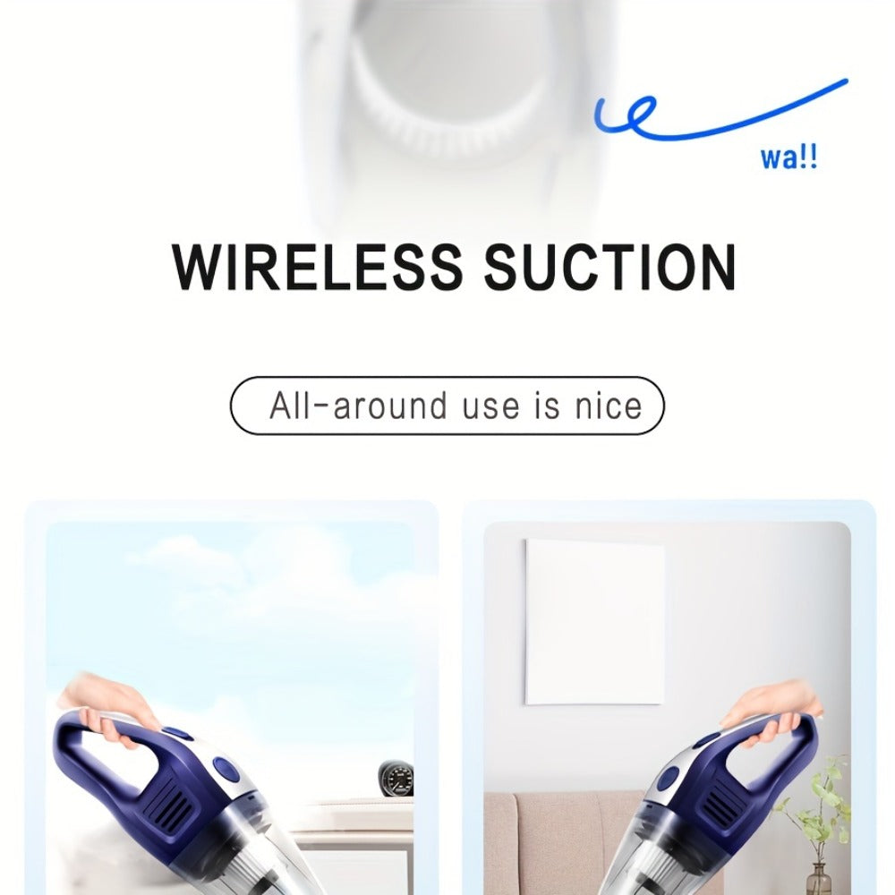 Wireless Car Vacuum Cleaner 5000PA - USB Charging, One-Click Dust Empty, 2000mAh Rechargeable, 40dB Low Noise, Portable Handheld Auto Vacuum for Cars, Home, Office & Pet Hair, 6 Colors