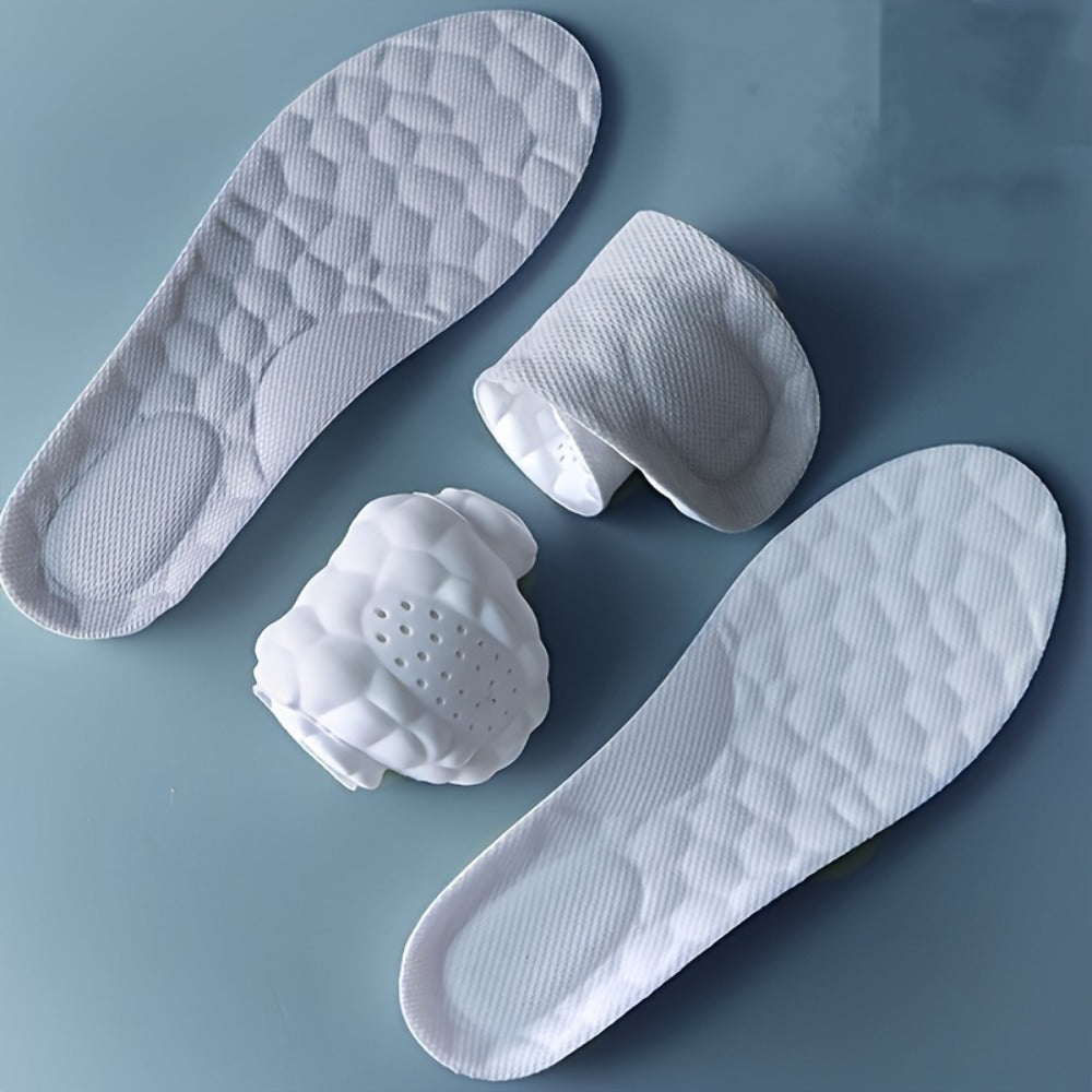 Two-Pair Cushion Shoe Insoles in Black or Gray with 12 EU35-46 Color-and-Size Options Pictured