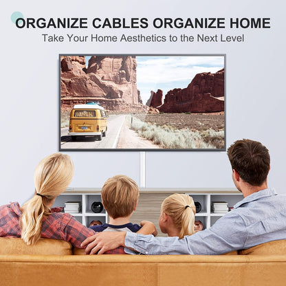 Wire Hider for Wall 15-Pack – 236 Inch No-Drill Paintable PVC Cord Cover | Conceals 3-4 Wires, TV Wall Mount & Home Office Cable Management, Black & Beige