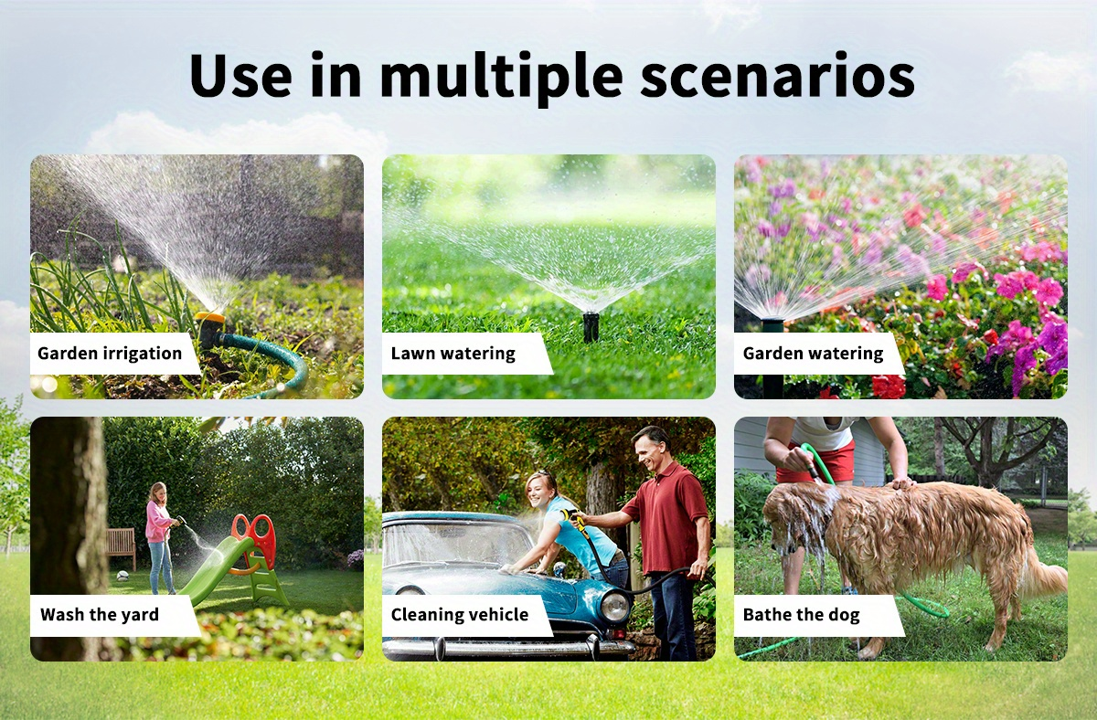 3-Zone Sprinkler Timer with Auto/Manual/Rain Delay Modes – Programmable Garden Hose Irrigation Controller, LCD Display, IPX5 Waterproof