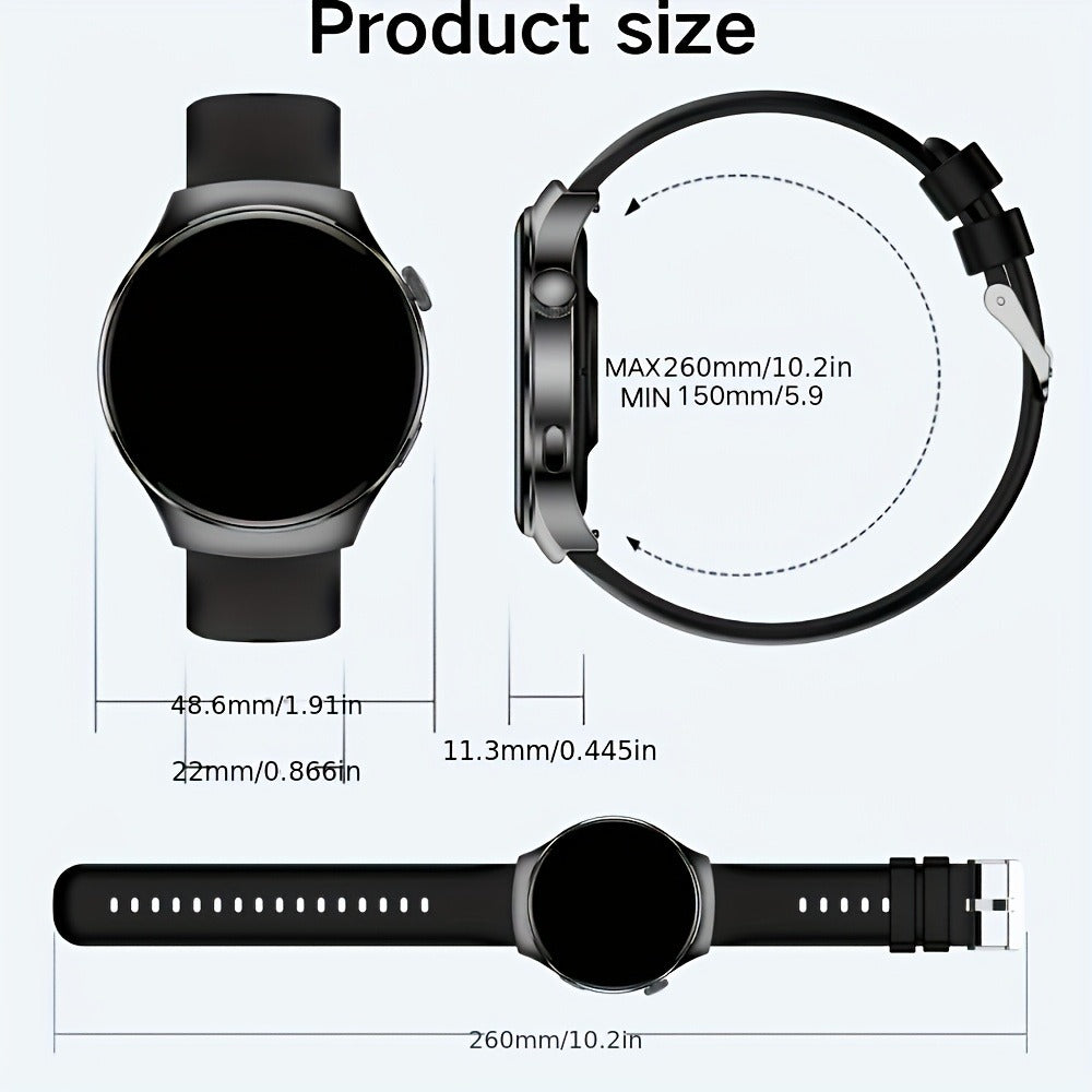 Watch 4 Pro Business Smartwatch for Men & Women, Wireless Calling, Weather Alerts, Music Control, Message Notifications, Step Counter & Calorie Tracker, Elegant Business Style – Compatible with Android & iPhone