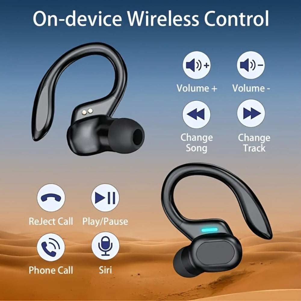 LED Screen Wireless Earbuds Bluetooth 5.4 with Condenser Microphone, Auto Pairing Long Battery Life, Compatible with Android iOS, for Sports Gaming Riding Driving, Gift for Couples Friends