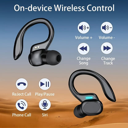 LED Screen Wireless Earbuds Bluetooth 5.4 with Condenser Microphone, Auto Pairing Long Battery Life, Compatible with Android iOS, for Sports Gaming Riding Driving, Gift for Couples Friends