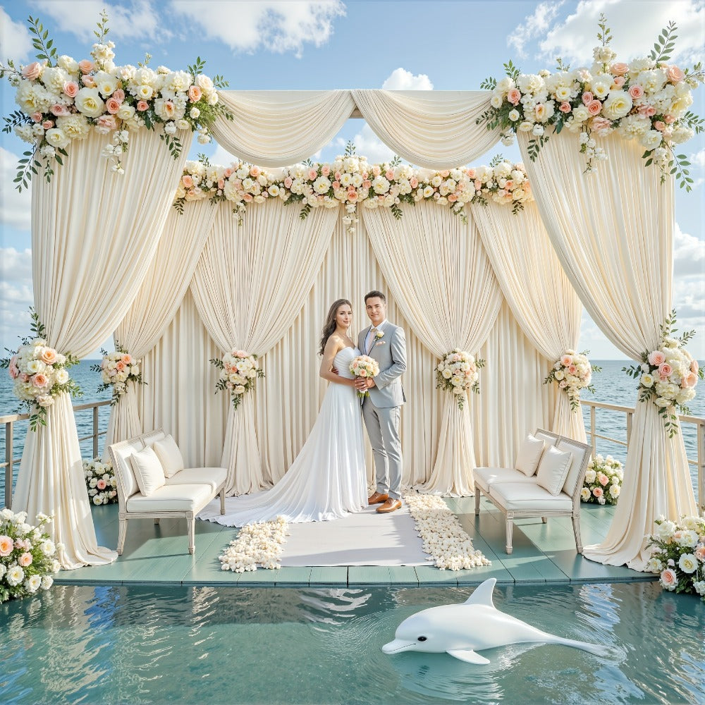 Two-Piece Photography Backdrop Curtain Set, 59 x 118 Inches per Panel, with Rod Pockets and Color Options