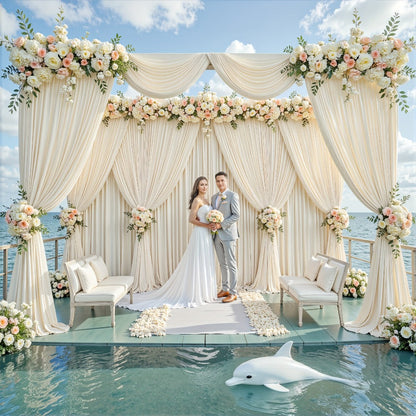 Two-Piece Photography Backdrop Curtain Set, 59 x 118 Inches per Panel, with Rod Pockets and Color Options