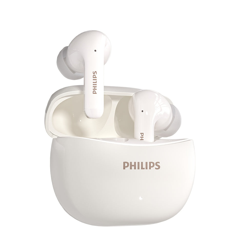 Philips TAT1320 True Wireless Earbuds Bluetooth 5.4, 13MM Drivers Deep Bass, Ultra-Long Battery Life, Type-C Fast Charging, ENC Mic, In-Ear Stereo Headphones for Gaming Business Sports