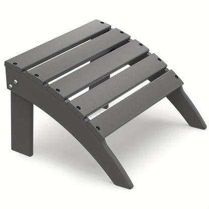 19.7-Inch HDPE Outdoor Ottoman with Footrest and Multiple Color Options for Patio detail image - detail view 5