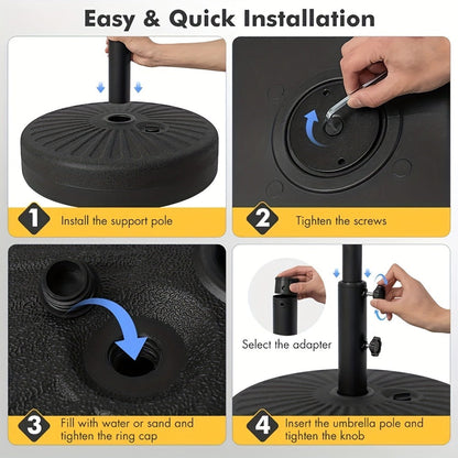 19-Inch Heavy-Duty Umbrella Base for Outdoor Shade and Protection in Patio detail image - detail view 13