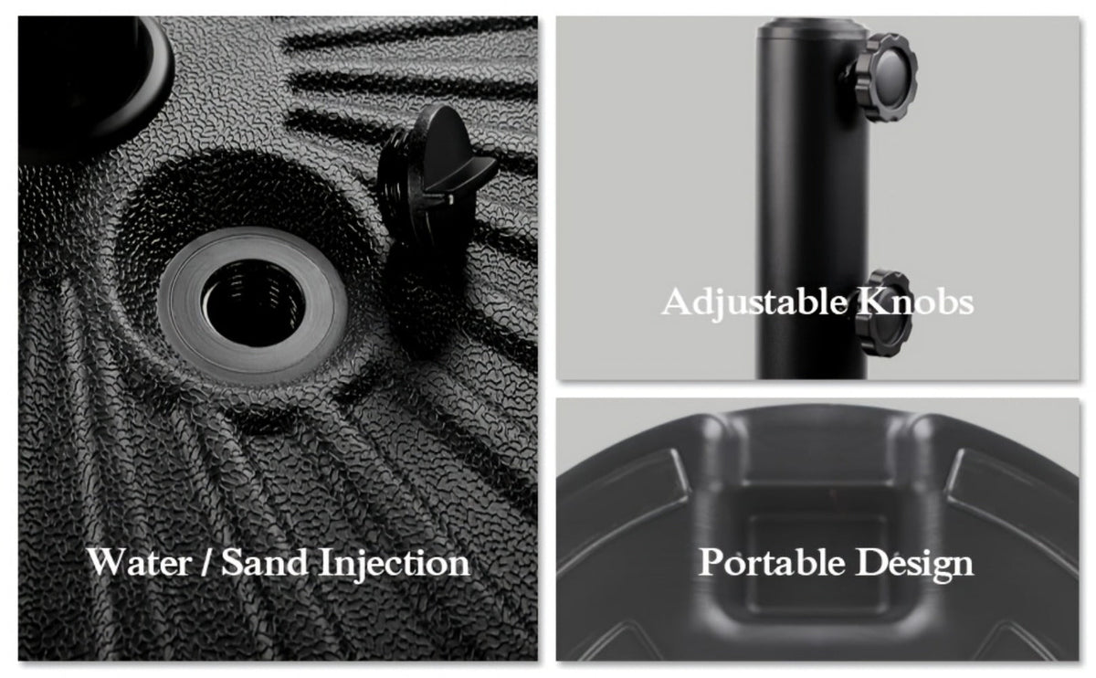 19-Inch Heavy-Duty Umbrella Base for Outdoor Shade and Protection in Patio detail image - detail view 15
