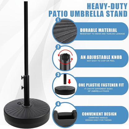 19-Inch Heavy-Duty Umbrella Base for Outdoor Shade and Protection in Patio detail image - detail view 3