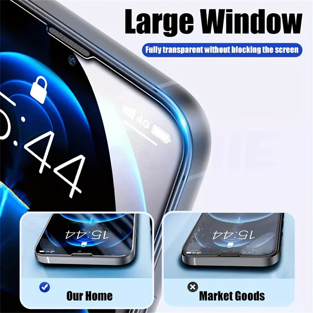Screen Protector, 5-Piece Clear Tempered Glass Set with Dust-Free Installation Cabin for 28 Selected iPhone Model Options