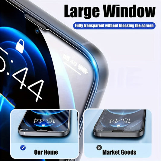 Screen Protector, 5-Piece Clear Tempered Glass Set with Dust-Free Installation Cabin for 28 Selected iPhone Model Options