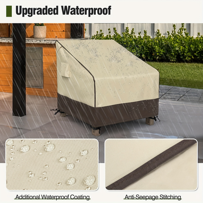 2-Pack Waterproof Patio Chair Covers for Adirondack & Rocking Chairs, 420D Heavy Duty Outdoor Furniture Covers, All-Weather UV & Moisture Protection