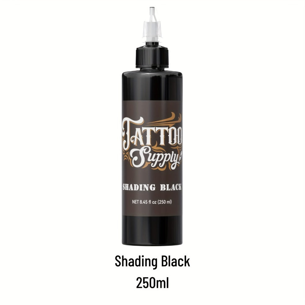 Neebol Super Black Tattoo Ink Darkest Outlining Shading Blending Fade-Resistant Professional Body Art Pigment for Artists & Beginners 100ml 250ml