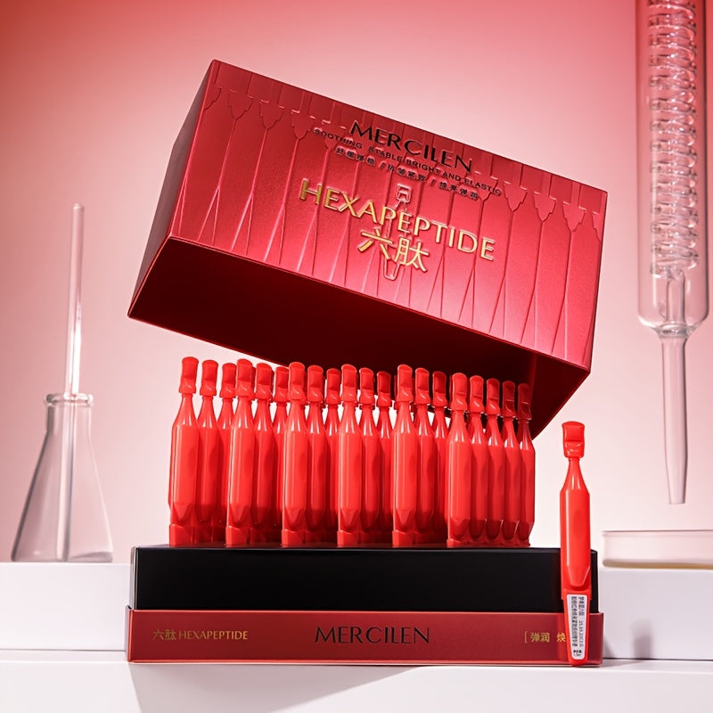 Face Serum Mercilen Red Ginseng 6-Peptide Collagen Ampoule Box with 30 Individually Packed Portions