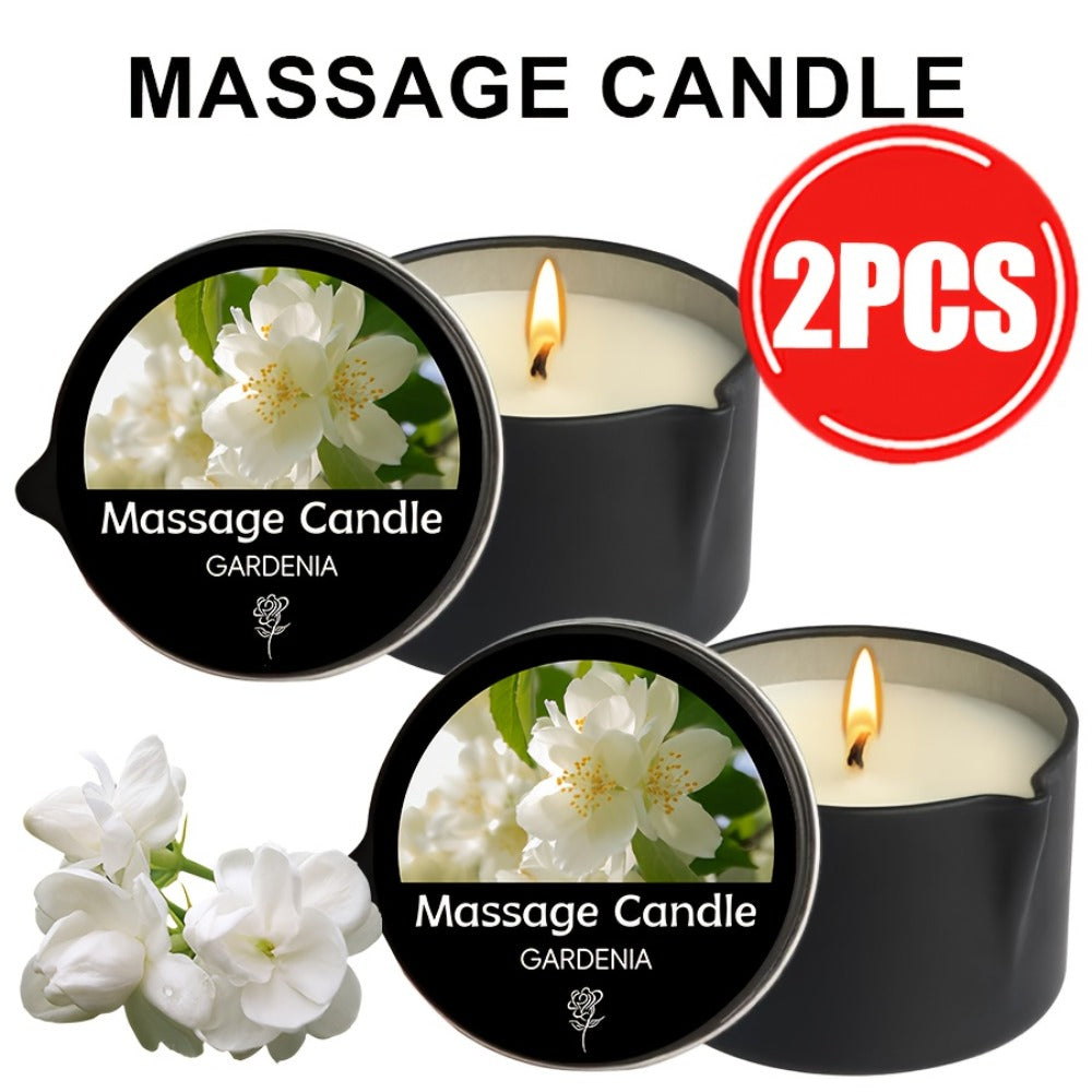Black-Tin Massage Candle with Scent and Pack-Count Options for Spa, Pedicure and Body-Oil Use
