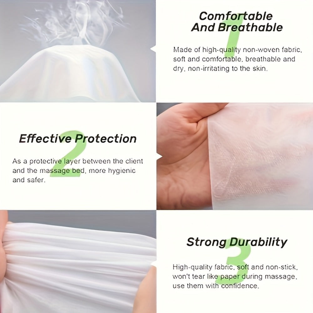 100-Piece Disposable Massage Table Sheet Set in White or Pink for Salon, Spa and Massage Bed Covers