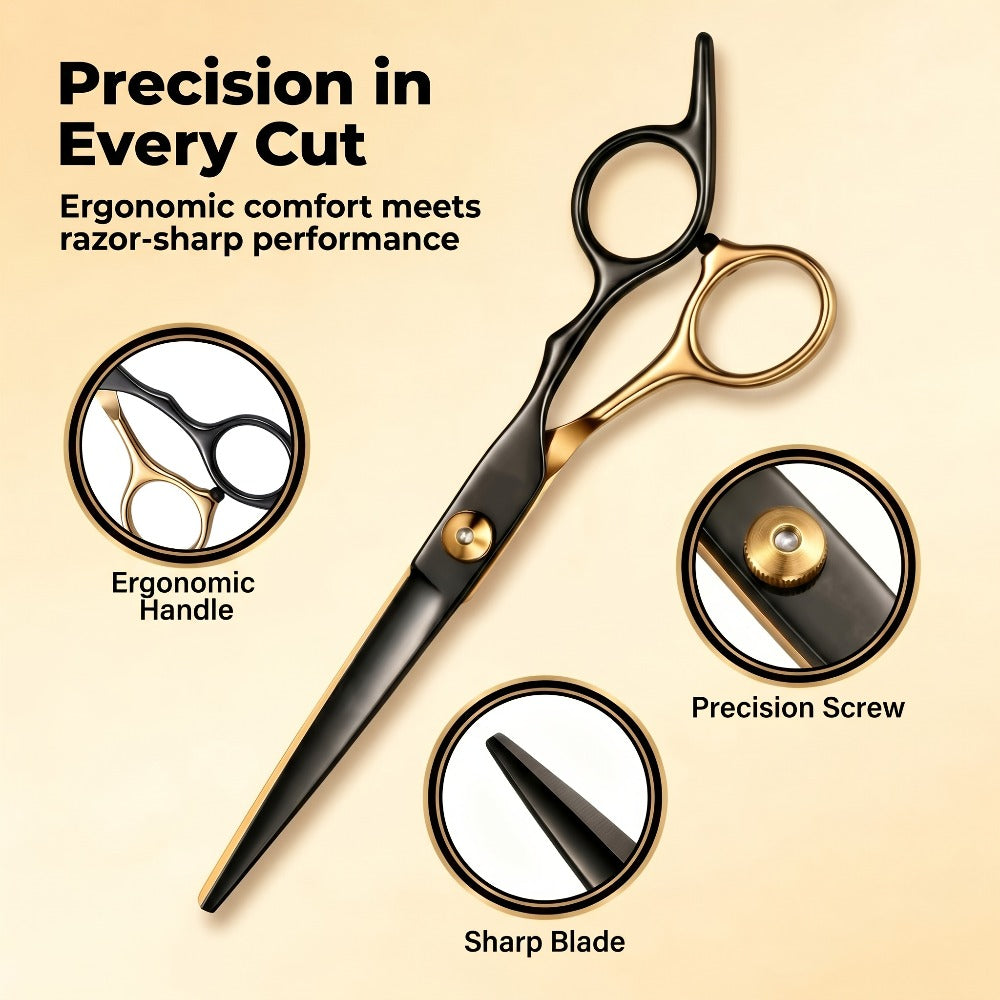 13-Piece Hair Cutting Scissors Kit with Straight and Thinning Shears, Combs, Cape and Storage Case