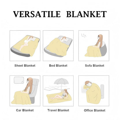 Flannel Throw Blanket 280 GSM in Multiple Colors and 30 x 40, 40 x 50, 50 x 60 or 60 x 80 Inch Sizes