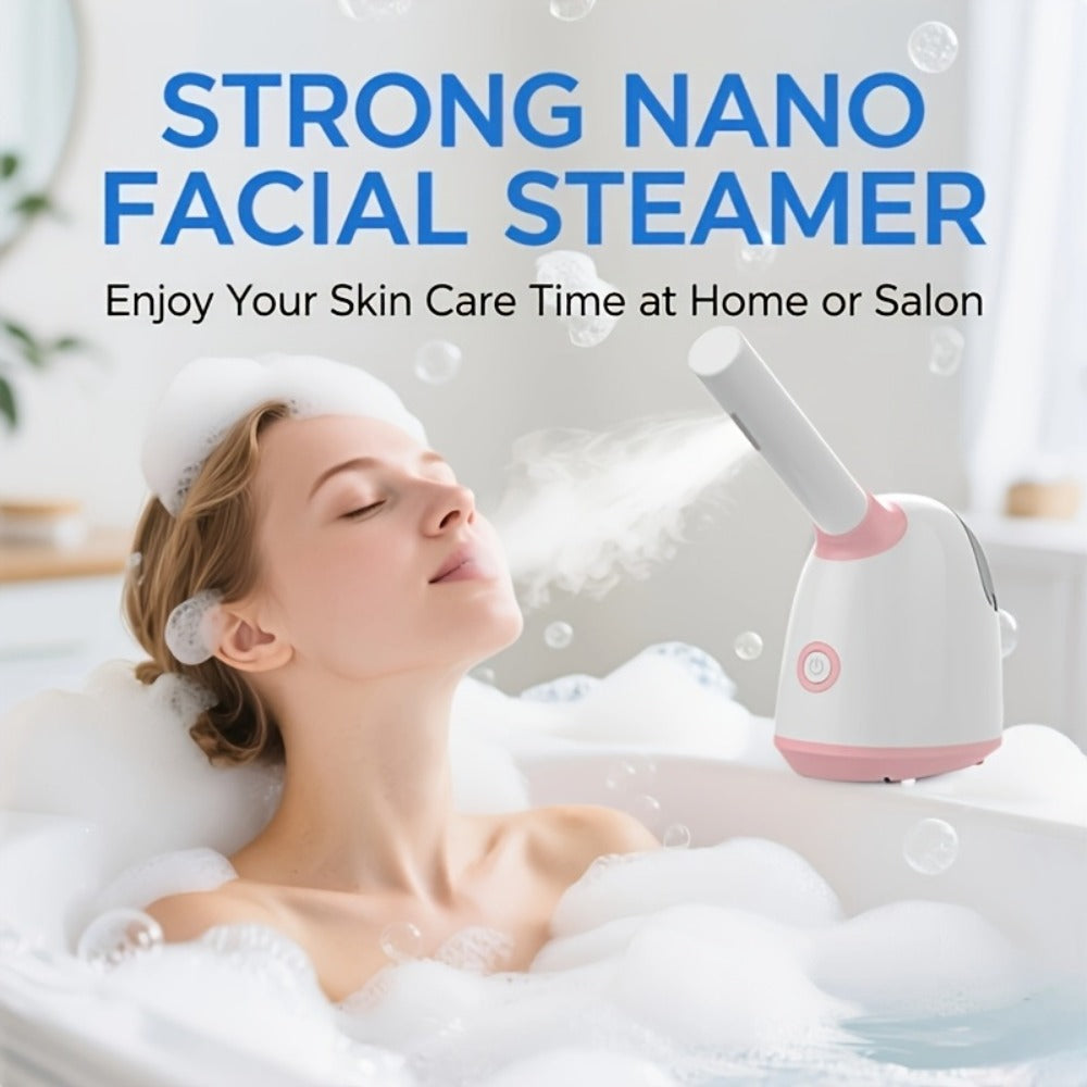 Pink Tabletop Facial Steamer Family with Five Regular, Upgraded, 3-in-1, Large-Tank or Portable Options