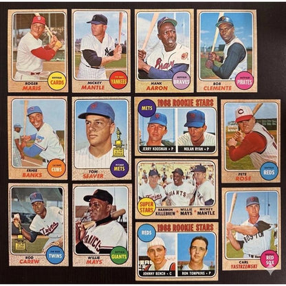 Sports Trading Cards, 1968 Topps-Labeled Baseball Mystery Display Slab with One Random Card for Collectors
