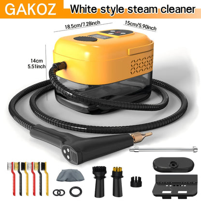 Steam Cleaner by GAKOZ, Canister Kit with Handheld Wand, Flexible Hose, Brush Heads and Glass Scraper Options