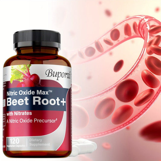 Dietary Supplement Beet Root Capsules with Source-Listed Nitrates, Black Pepper and Antioxidants, 120 Count