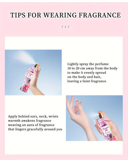 Floral and Fruit Body Mist Spray, 8 fl oz / 236ml in Fourteen Exact Scent Options for External Body Use
