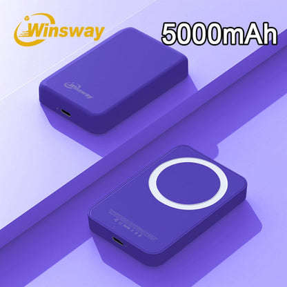 Magnetic Power Bank 5000mAh Mini Wireless Charging PD & QC 3.0 Fast Charge Colorful Portable Charger for iPhone 17 16 15 14 13 MagSafe Compatible