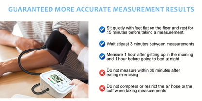 Blood Pressure Monitor by MOOD LIGHT, Upper-Arm LCD Device with Voice, Dual-User Memory and Adjustable Cuff