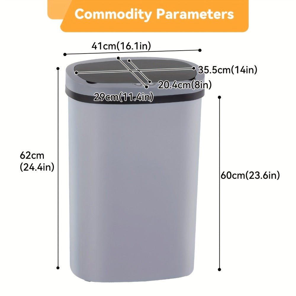 Touchless Motion Sensor Trash Can 13 Gallon 50L – Automatic Kitchen Garbage Can for Home Office Bedroom Living Room