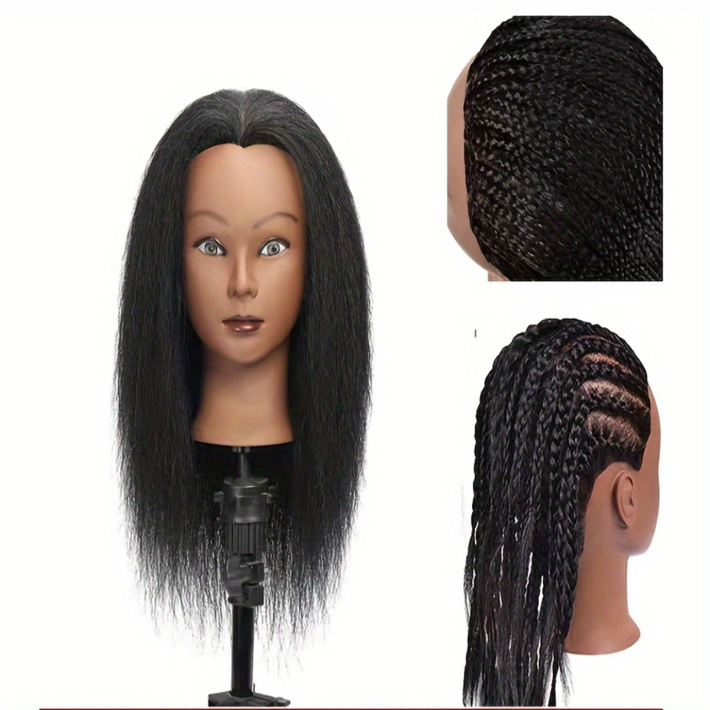 Mannequin Styling Head Options with Clamp and Accessory Sets for Braiding, Cutting and Cosmetology Practice
