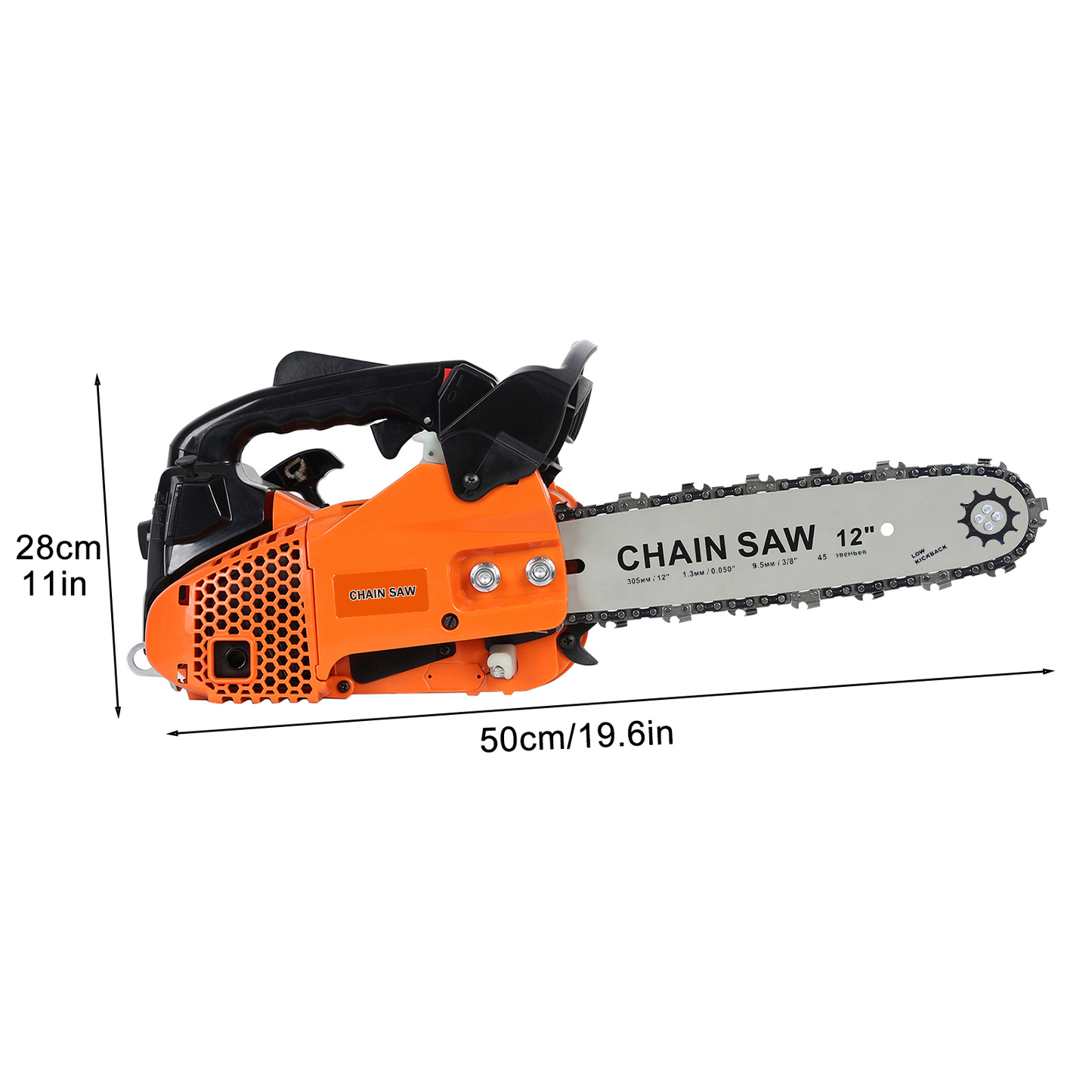Mini Gas Chainsaw 25.4CC – Portable 2-Stroke Handheld Logging Saw for Garden, Yard & Household Wood Cutting
